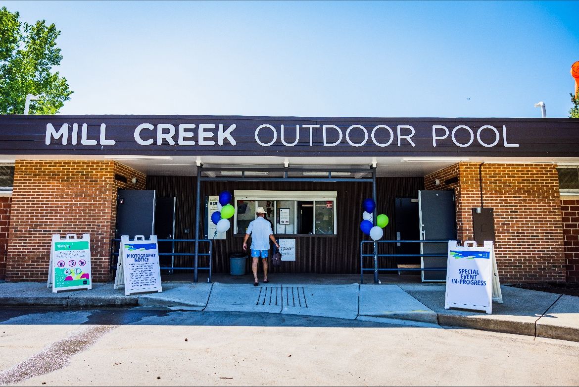 Image of the completed Mill Creek Outdoor Pool built by Chandos Construction Edmonton