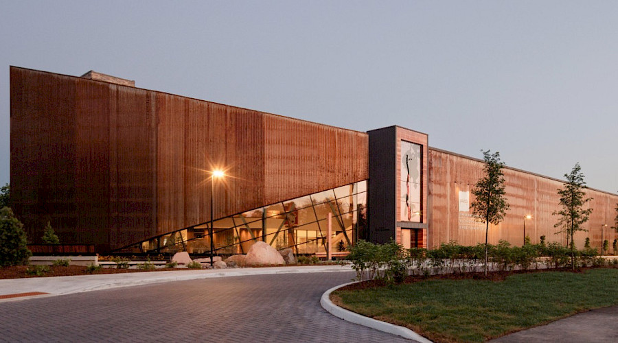 Exterior image of the completed Canadian Canoe Museum built by Chandos Construction