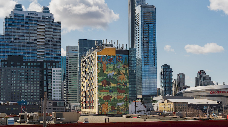 Exterior shot of The SunRise in downtown Edmonton, which will be built by Chandos Construction Edmonton