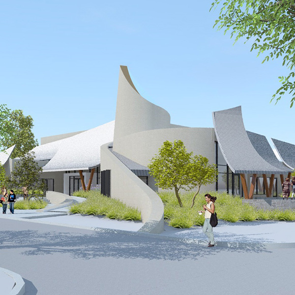 Rendering image of the OKIB cultural immersion school built by Chandos Construction Kelowna